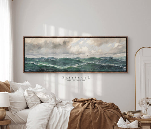 Ultra Wide Vintage Seascape Wall art - EasySugerUltra Wide Vintage Seascape Wall artFramed Canvas PrintsEasySugerEasySugerUltra Wide Vintage Seascape Wall art36x12Walnut