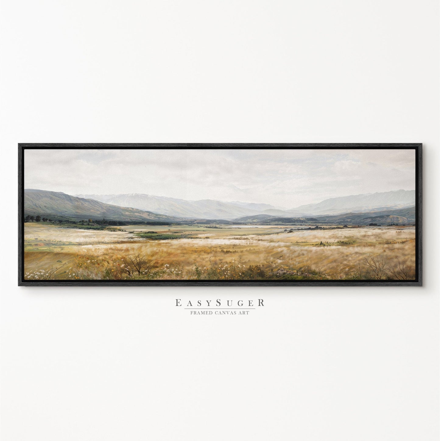 Ultra Wide Wild Filed - EasySugerUltra Wide Wild FiledFramed Canvas PrintsEasySugerEasySugerUltra Wide Wild Filed36x12Black