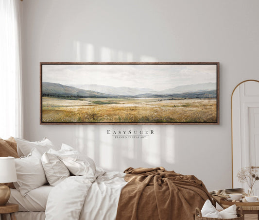 Ultra Wide Wild Filed - EasySugerUltra Wide Wild FiledFramed Canvas PrintsEasySugerEasySugerUltra Wide Wild Filed36x12Walnut