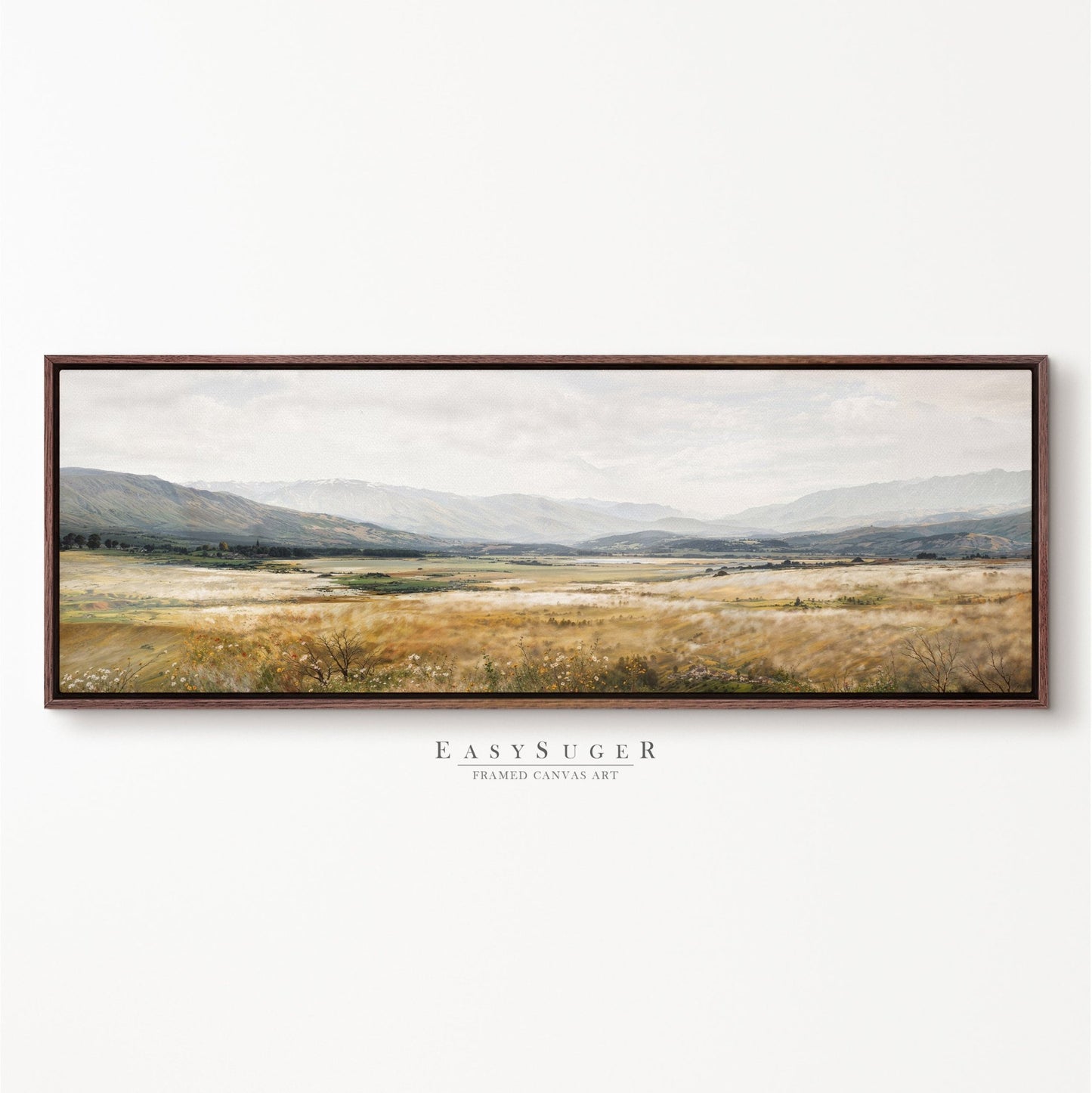 Ultra Wide Wild Filed - EasySugerUltra Wide Wild FiledFramed Canvas PrintsEasySugerEasySugerUltra Wide Wild Filed36x12Walnut