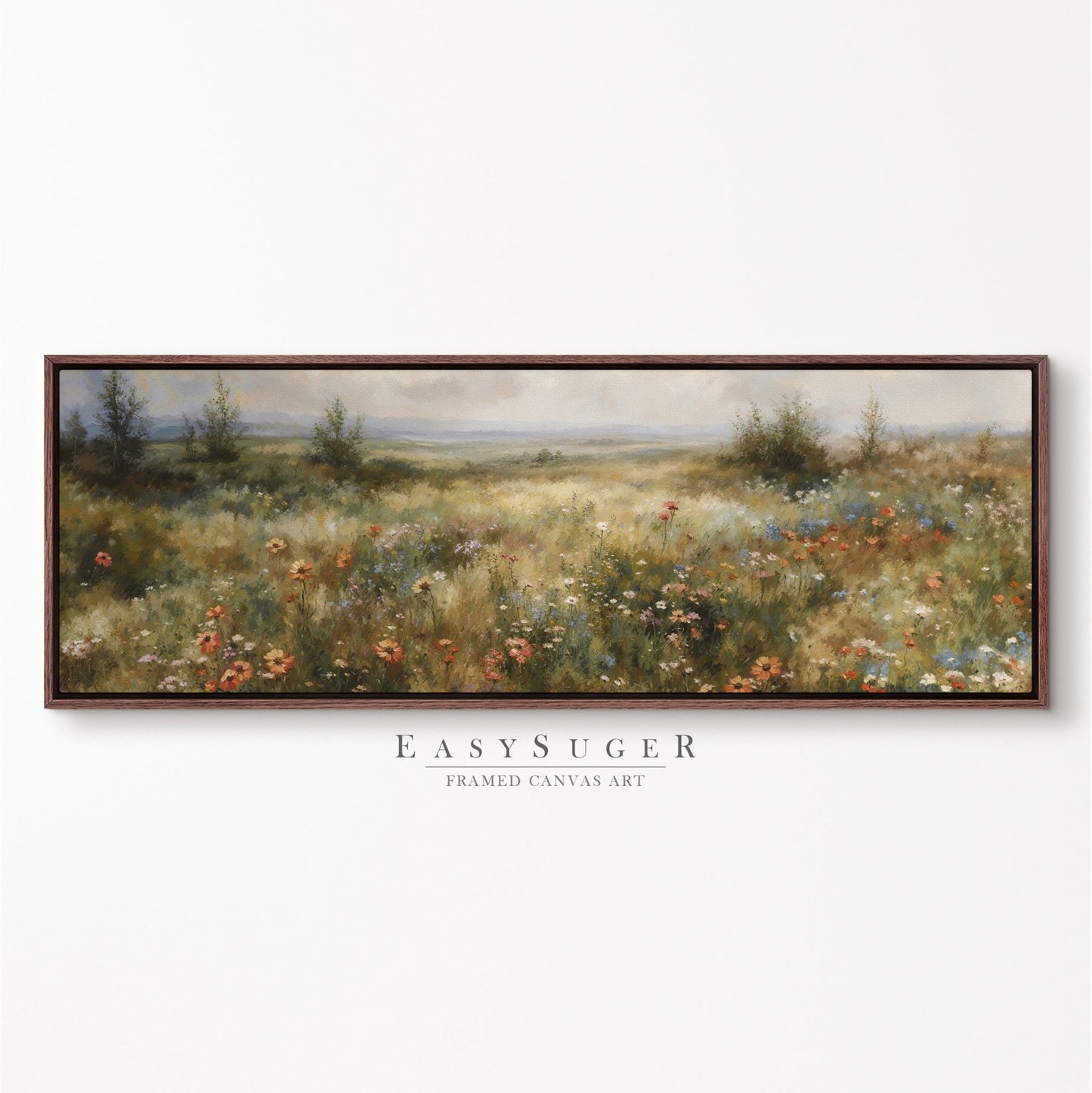 Ultra Wide Wildflowers field landscape - EasySugerUltra Wide Wildflowers field landscapeFramed Canvas PrintsEasySugerEasySugerUltra Wide Wildflowers field landscape36x12Premuim Gallery Wrap