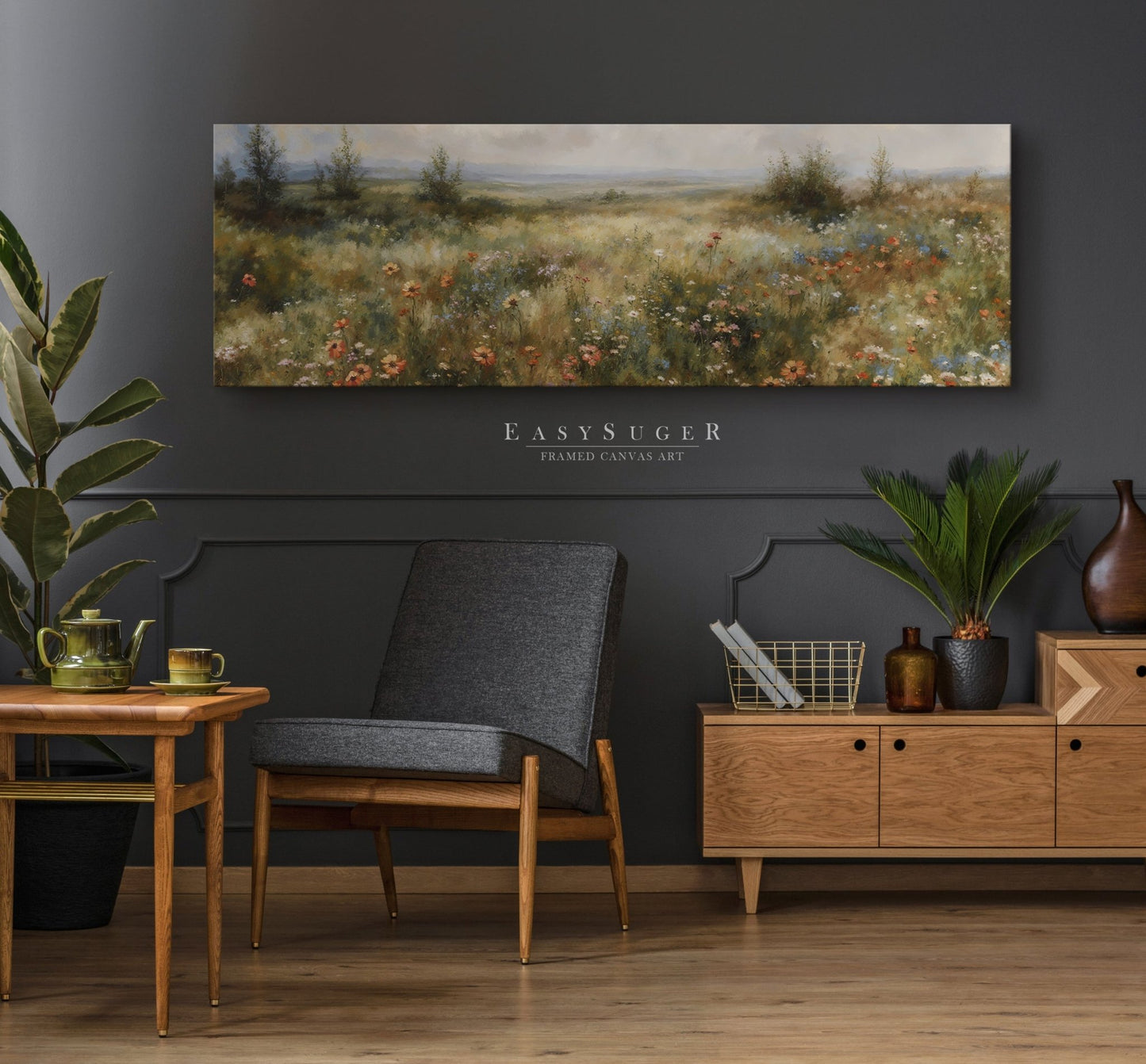 Ultra Wide Wildflowers field landscape - EasySugerUltra Wide Wildflowers field landscapeFramed Canvas PrintsEasySugerEasySugerUltra Wide Wildflowers field landscape36x12Premuim Gallery Wrap