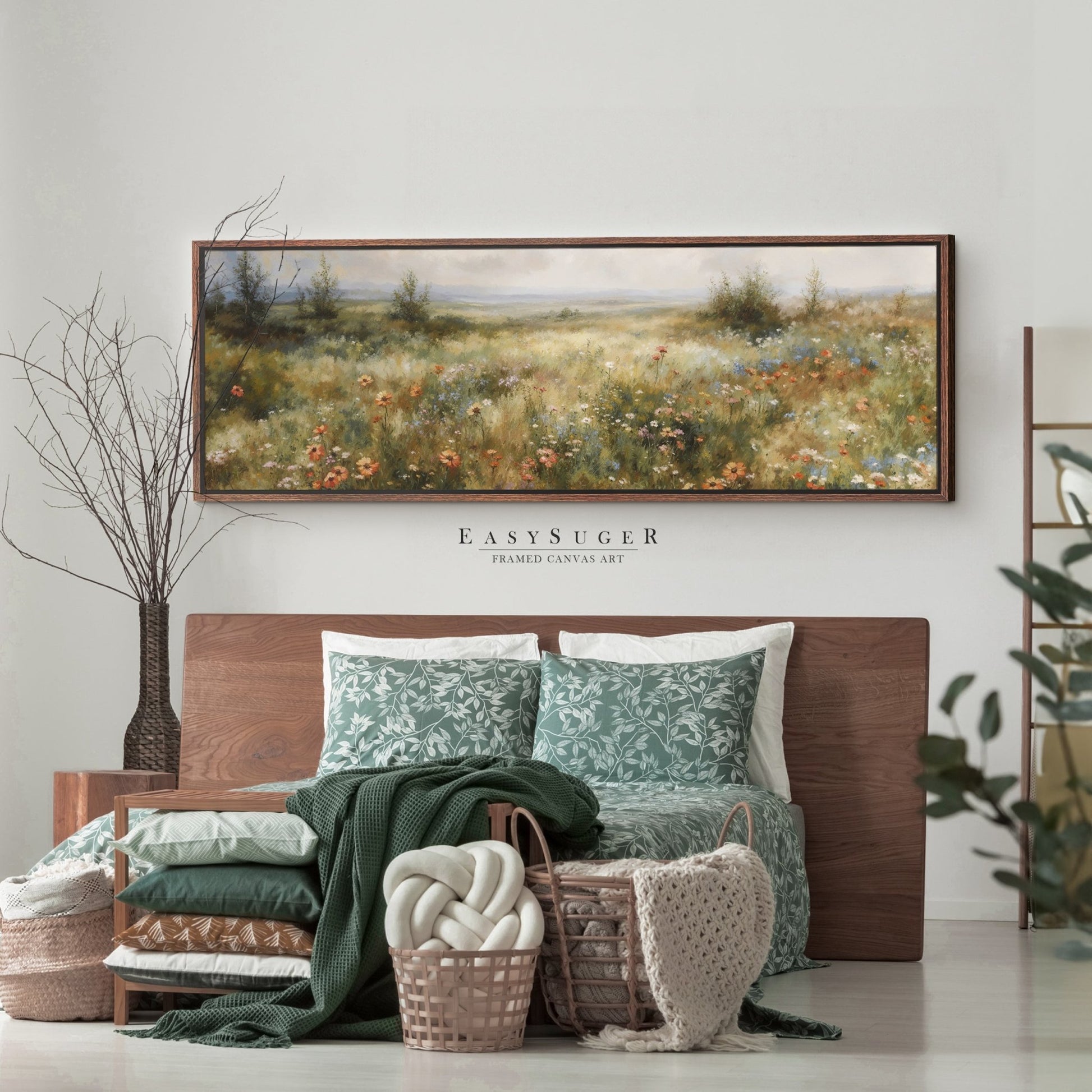 Ultra Wide Wildflowers field landscape - EasySugerUltra Wide Wildflowers field landscapeFramed Canvas PrintsEasySugerEasySugerUltra Wide Wildflowers field landscape36x12Premuim Gallery Wrap