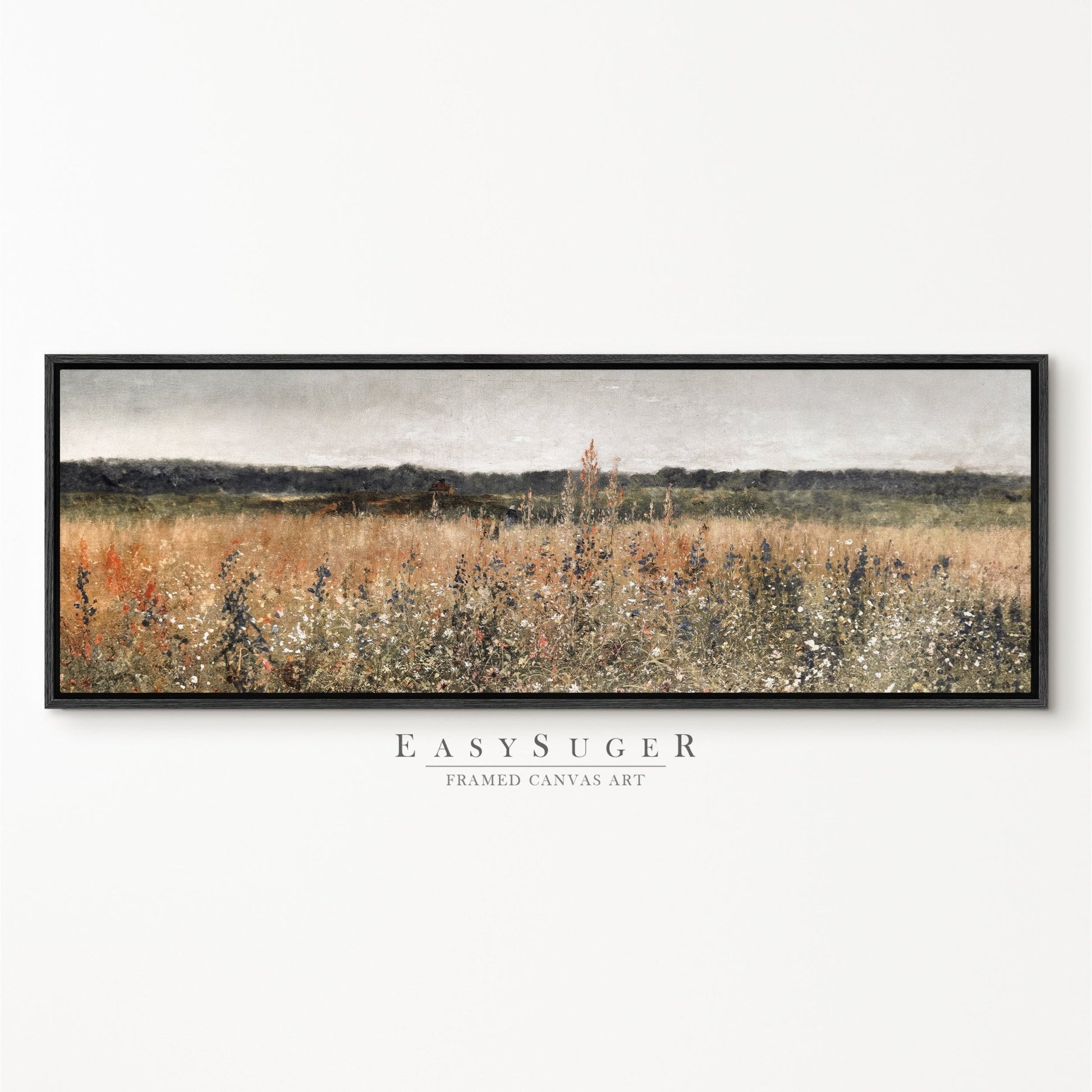 Ultra Wide Wildflowers field landscape Wall art - EasySugerUltra Wide Wildflowers field landscape Wall artFramed Canvas PrintsEasySugerEasySugerUltra Wide Wildflowers field landscape Wall art36x12Black