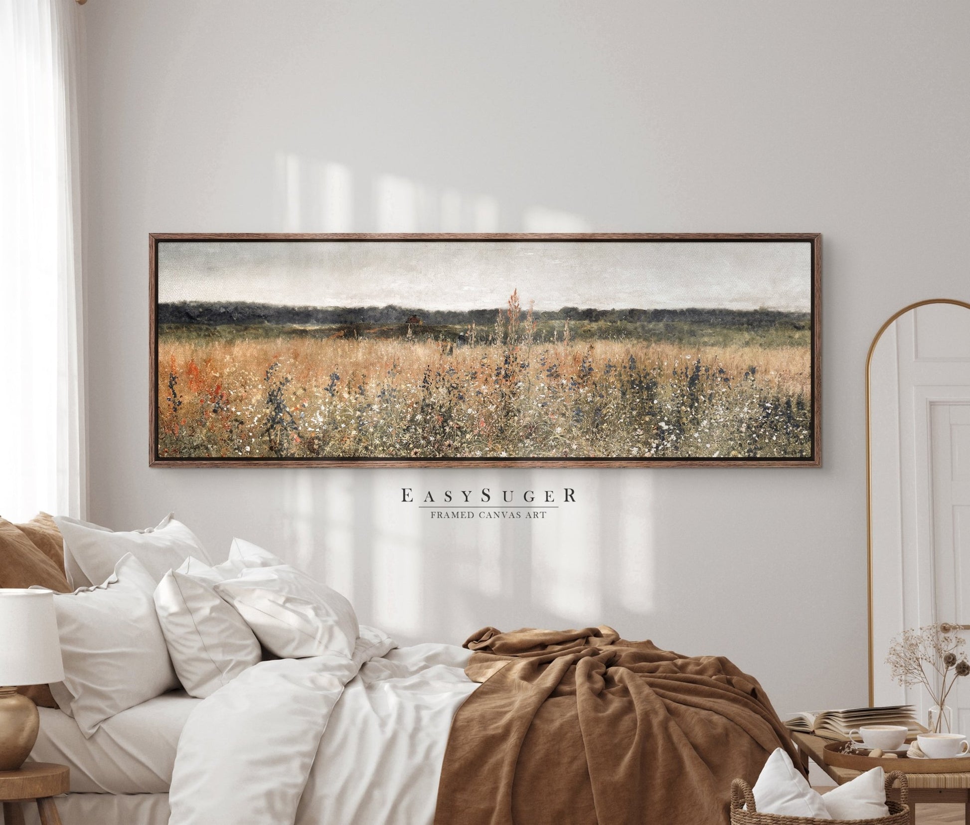 Ultra Wide Wildflowers field landscape Wall art - EasySugerUltra Wide Wildflowers field landscape Wall artFramed Canvas PrintsEasySugerEasySugerUltra Wide Wildflowers field landscape Wall art36x12Walnut