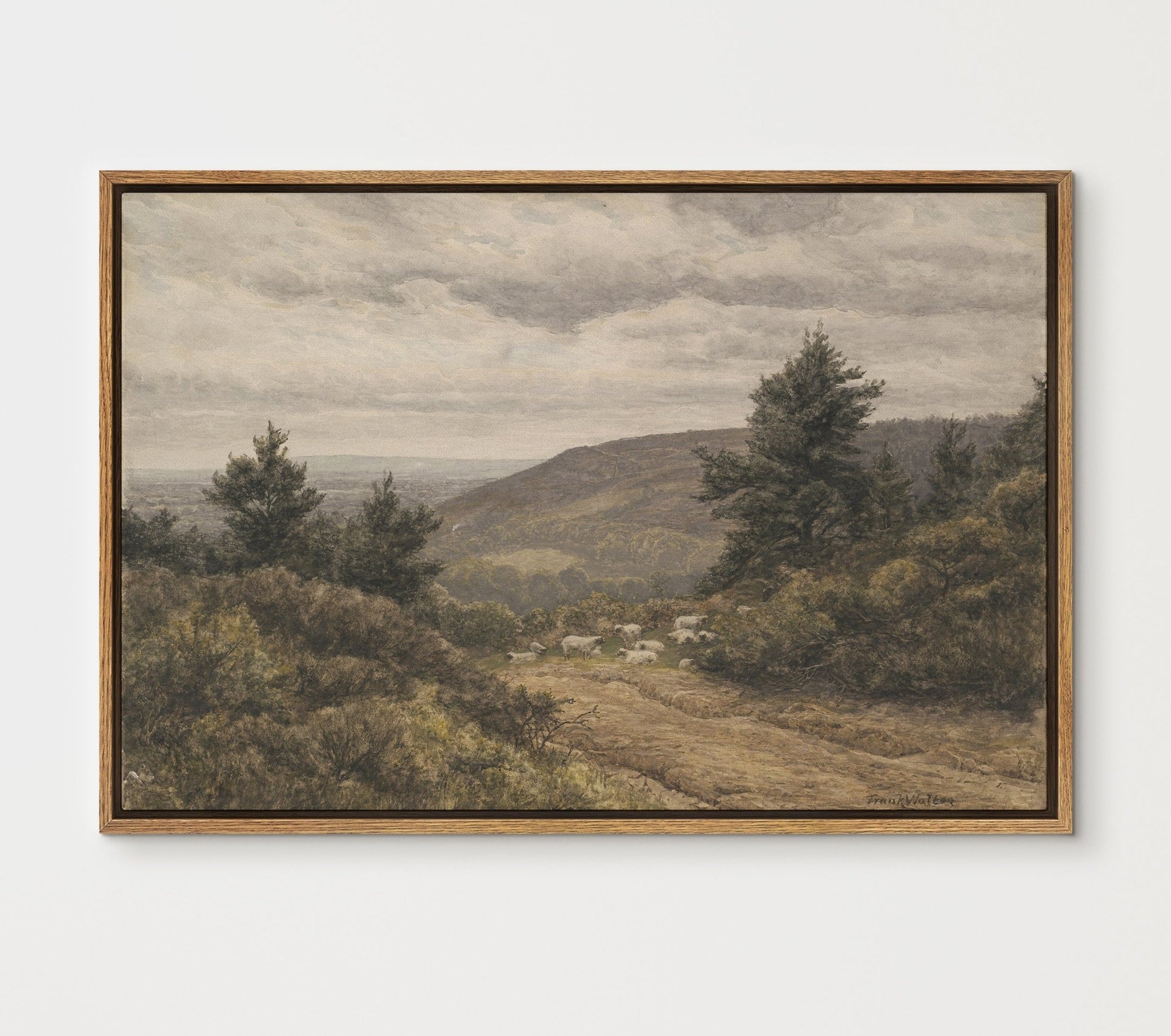 Vintage Country Landscape - EasySugerVintage Country LandscapeFramed Canvas PrintsEasySugerEasySugerVintage Country Landscape24x16Natural