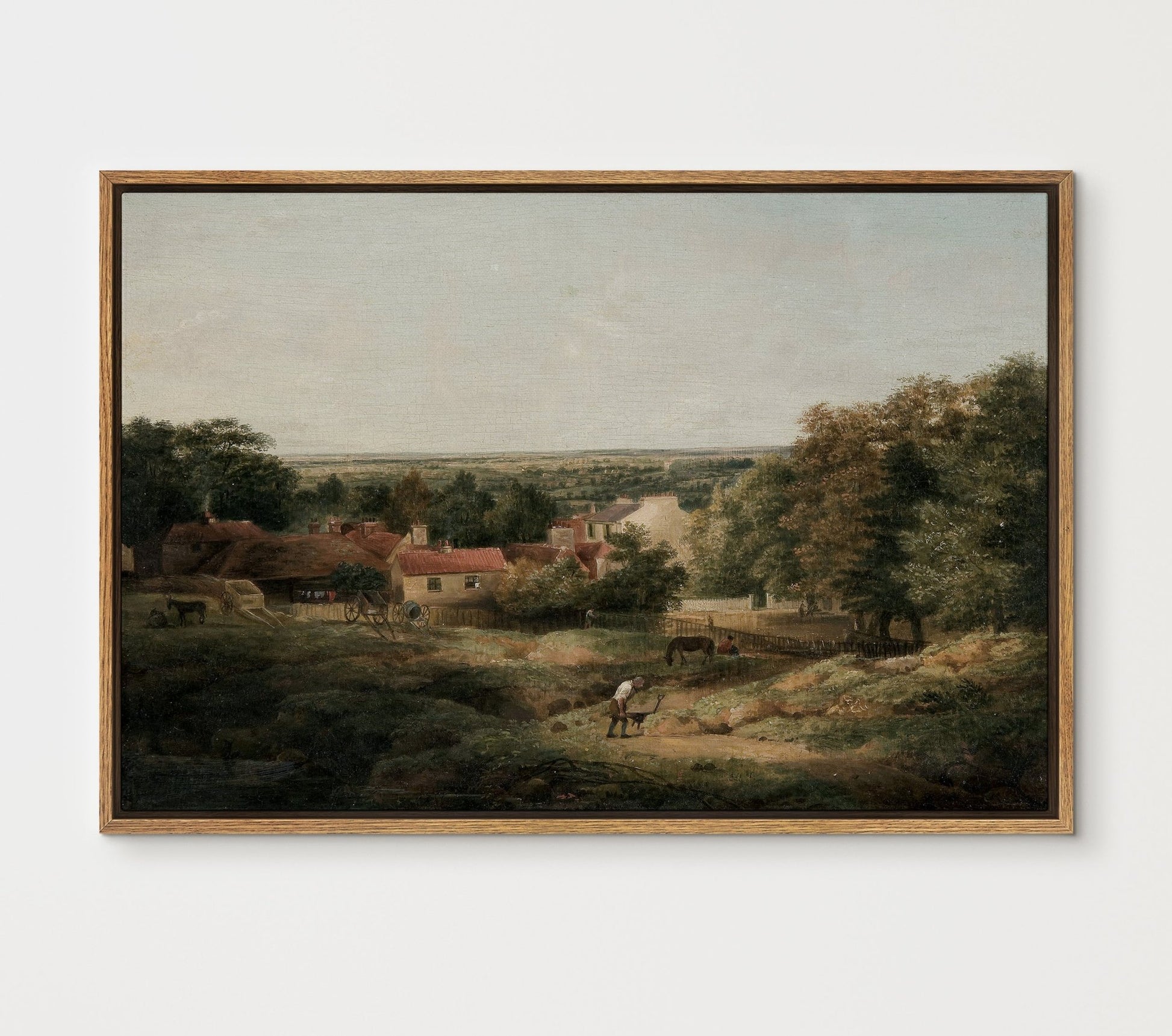 Vintage Country Landscape - EasySugerVintage Country LandscapeFramed Canvas PrintsEasySugerEasySugerVintage Country Landscape24x16Natural