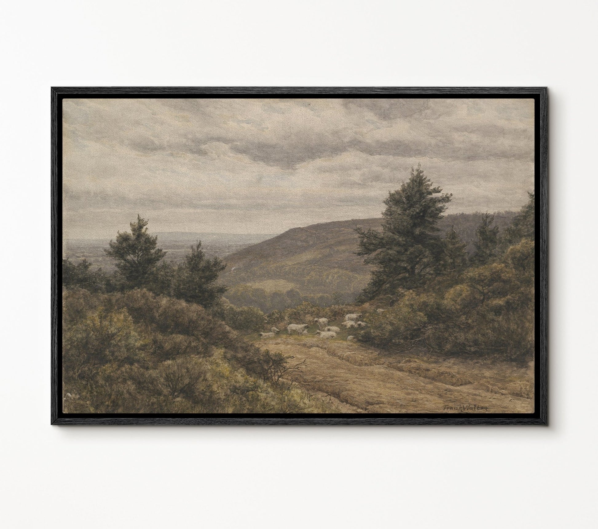 Vintage Country Landscape - EasySugerVintage Country LandscapeFramed Canvas PrintsEasySugerEasySugerVintage Country Landscape24x16Natural