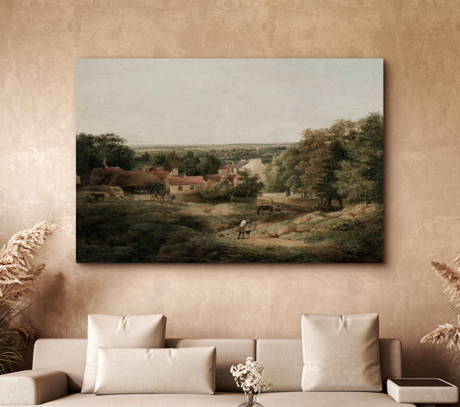 Vintage Country Landscape - EasySugerVintage Country LandscapeFramed Canvas PrintsEasySugerEasySugerVintage Country Landscape24x16Premuim Gallery Wrap