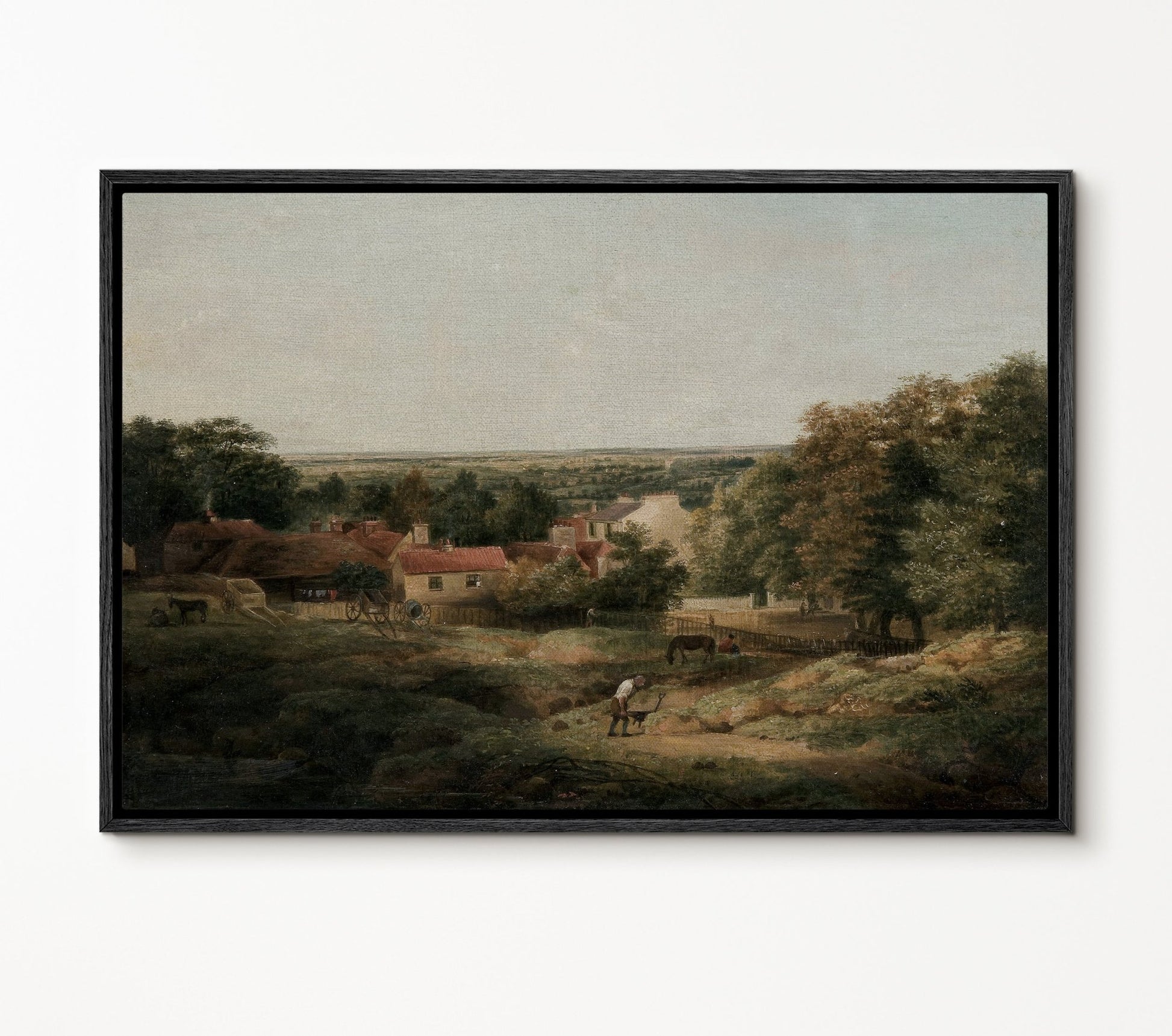 Vintage Country Landscape - EasySugerVintage Country LandscapeFramed Canvas PrintsEasySugerEasySugerVintage Country Landscape24x16Black