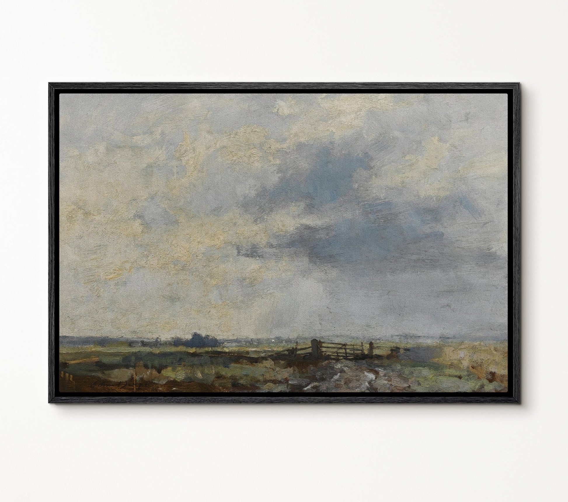 Vintage Country Landscape V - EasySugerVintage Country Landscape VFramed Canvas PrintsEasySugerEasySugerVintage Country Landscape V24x16Black